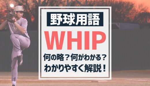 【野球用語】WHIPとは？意味や何の指標なのか？わかりやすく徹底解説！