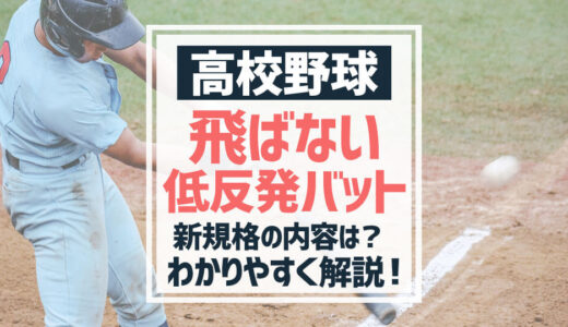 【高校野球】新規定「飛ばないバット」を解説！おすすめ4選